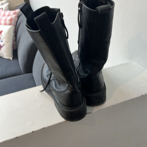 Zara Leather Combat Boots - Picture 4 of 4